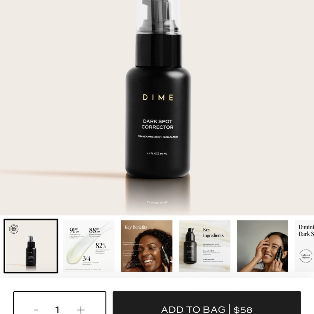 Dime beauty dark spot corrector